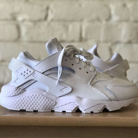 Nike Air Huarache Triple White Womens 11/ Mens 9.5 Sneakers Shoes Pure P… - Picture 8 of 10